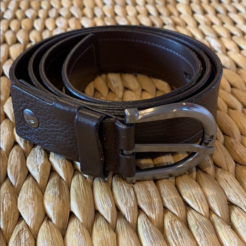 Salvatore ferragamo brown leather belt